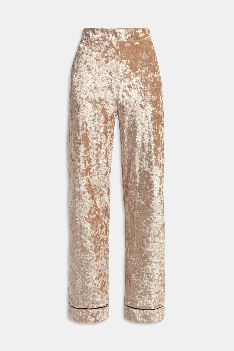 Weili zheng Pantalone pigiama in velluto martellato Sconto