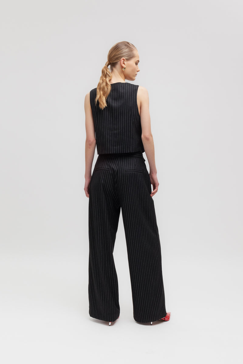 Weili zheng Pantalone gessato con cinturino Offerta