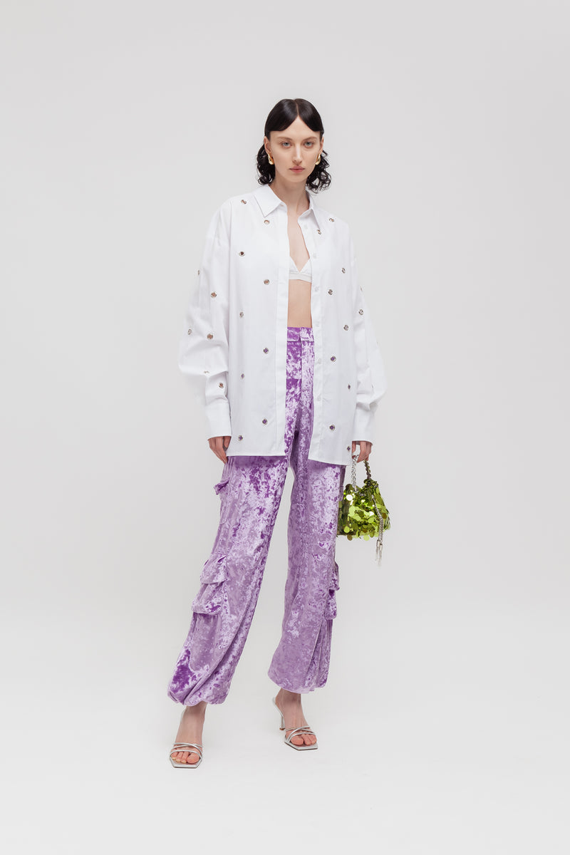 Weili zheng Camicia con occhielli Saldi