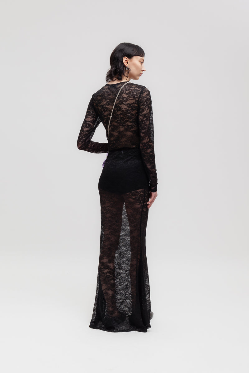 Weili zheng Gonna lunga in pizzo Offerta