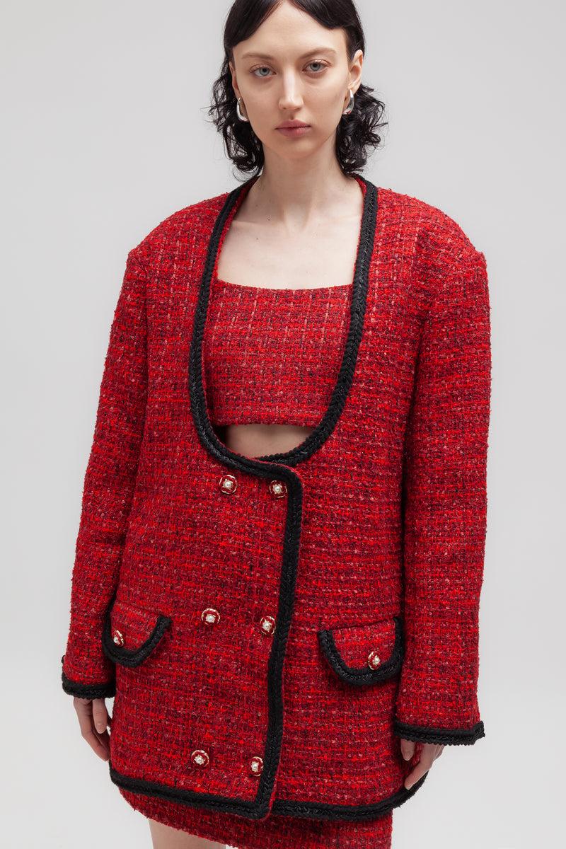 Weili zheng Giacca lavorata in tweed bouclè Qualità Garantita
