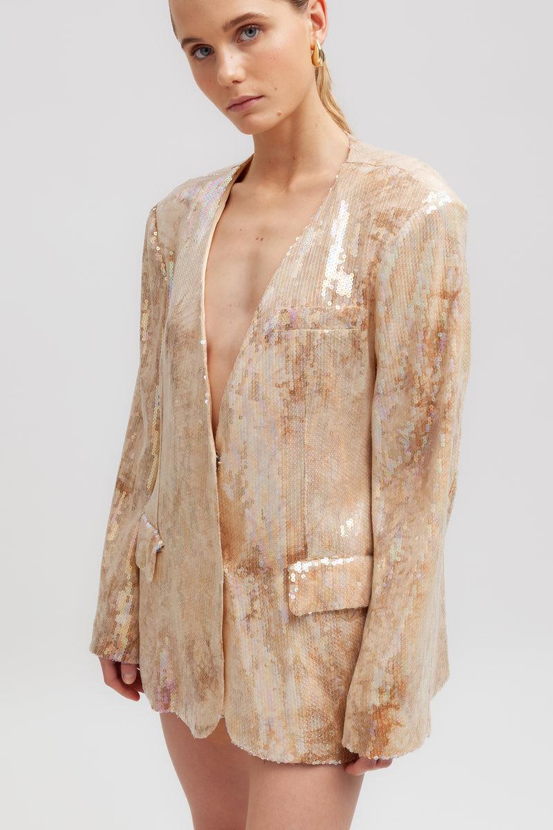 Weili zheng Blazer monopetto in paillettes Consegna Veloce