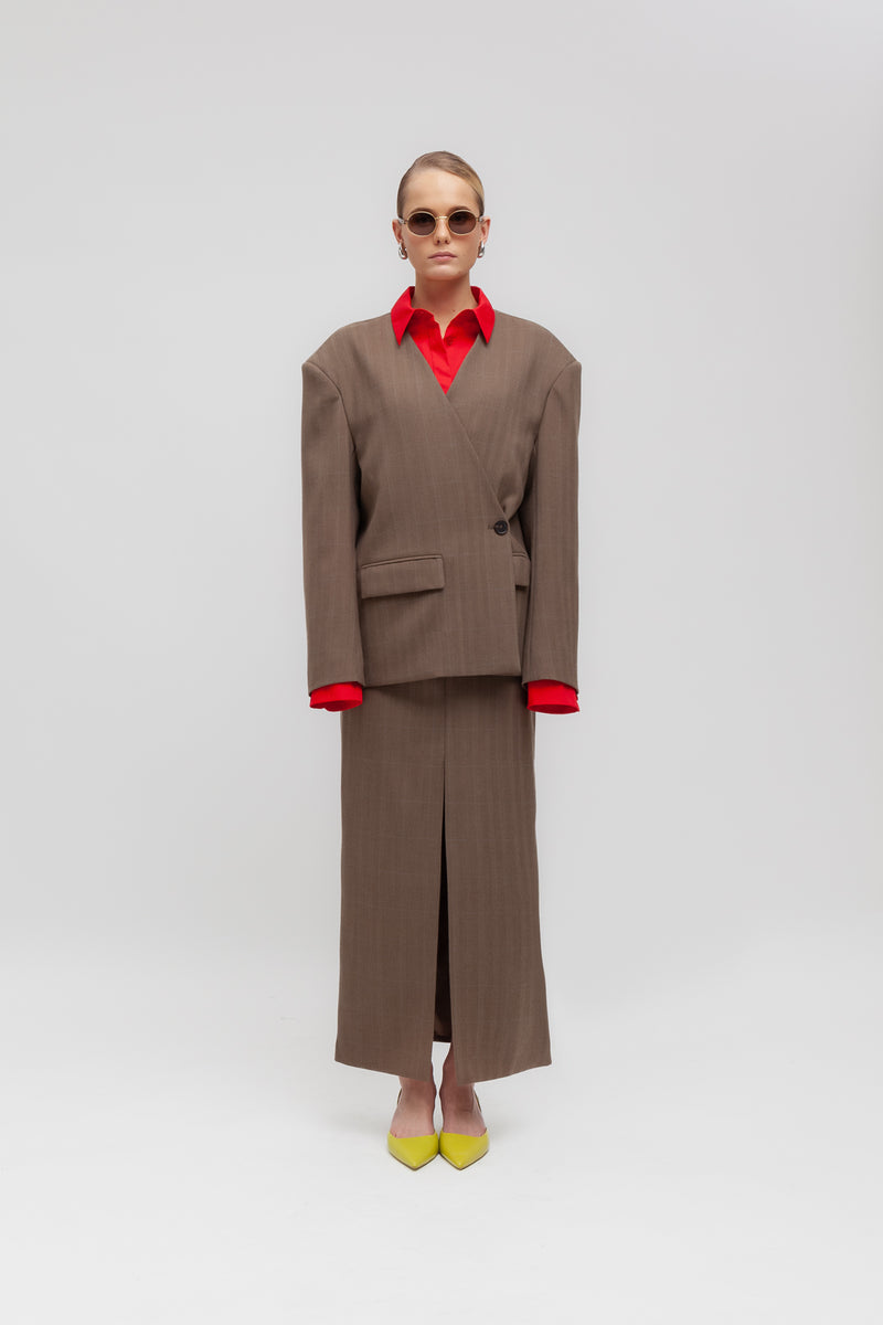 Weili zheng Blazer strutturato con chiusura asimmetrica Convenienza