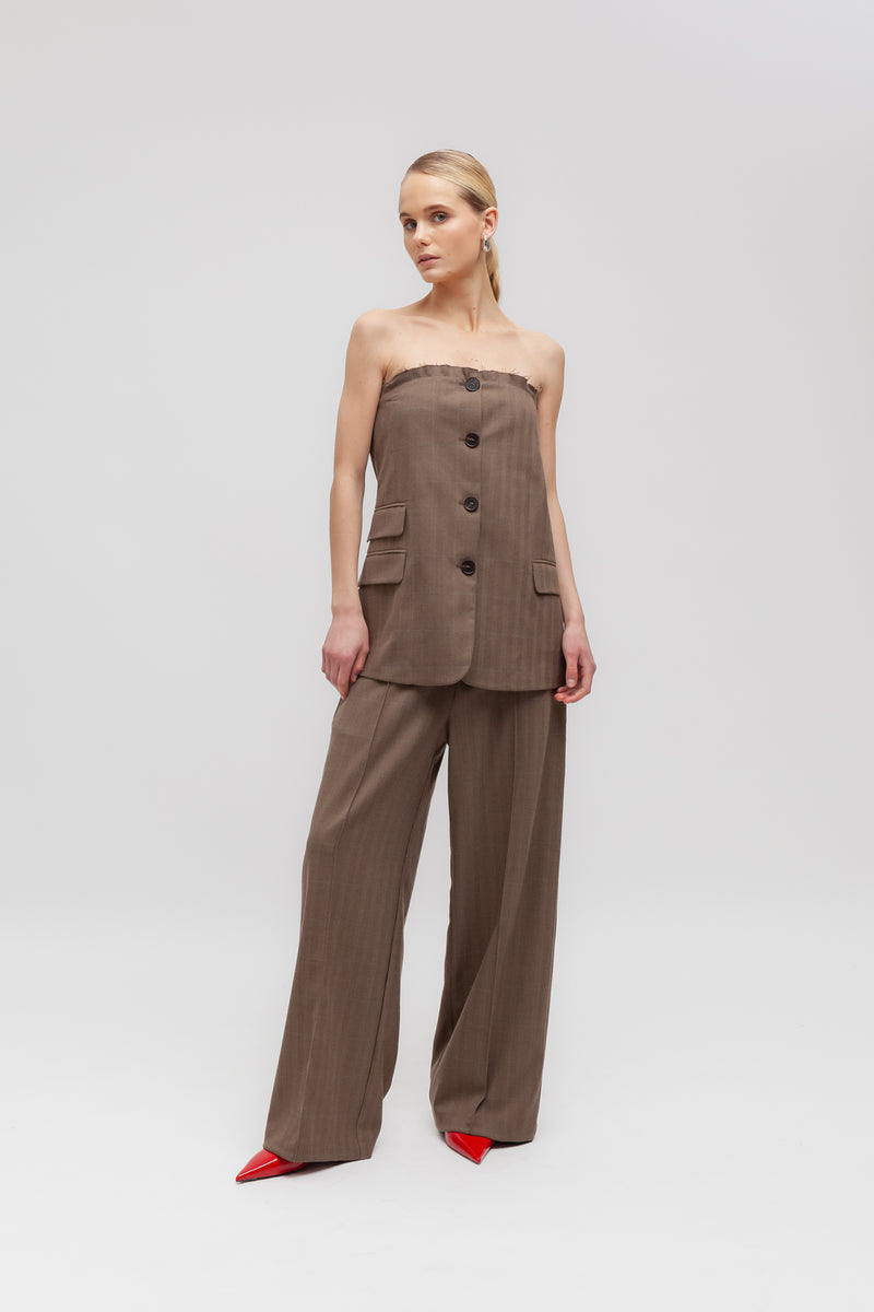 Weili zheng Top bustier spigato Outlet