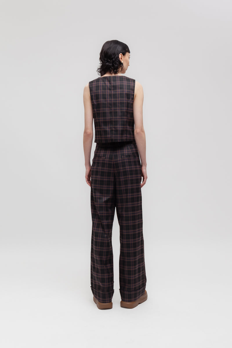 Weili zheng Gilet classico in gabardina check In Vendita
