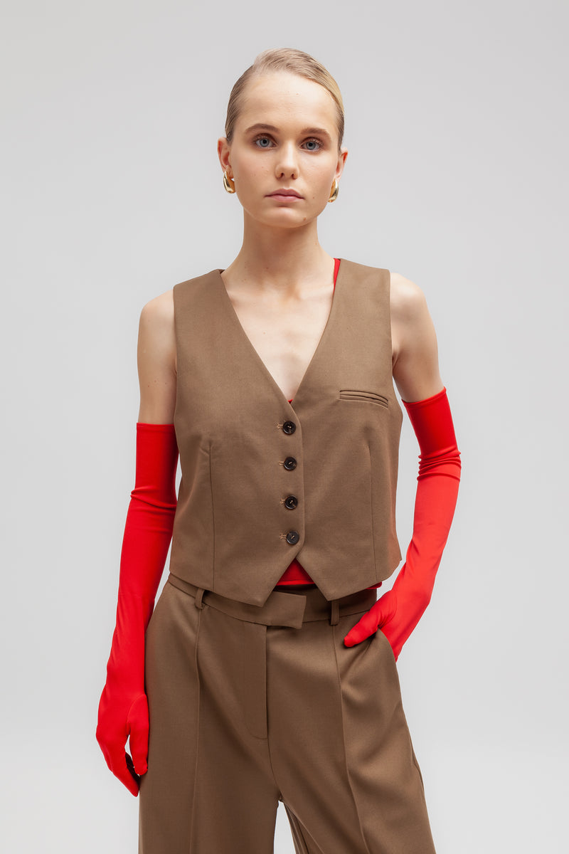 Weili zheng Gilet classico in gabardina Offerte