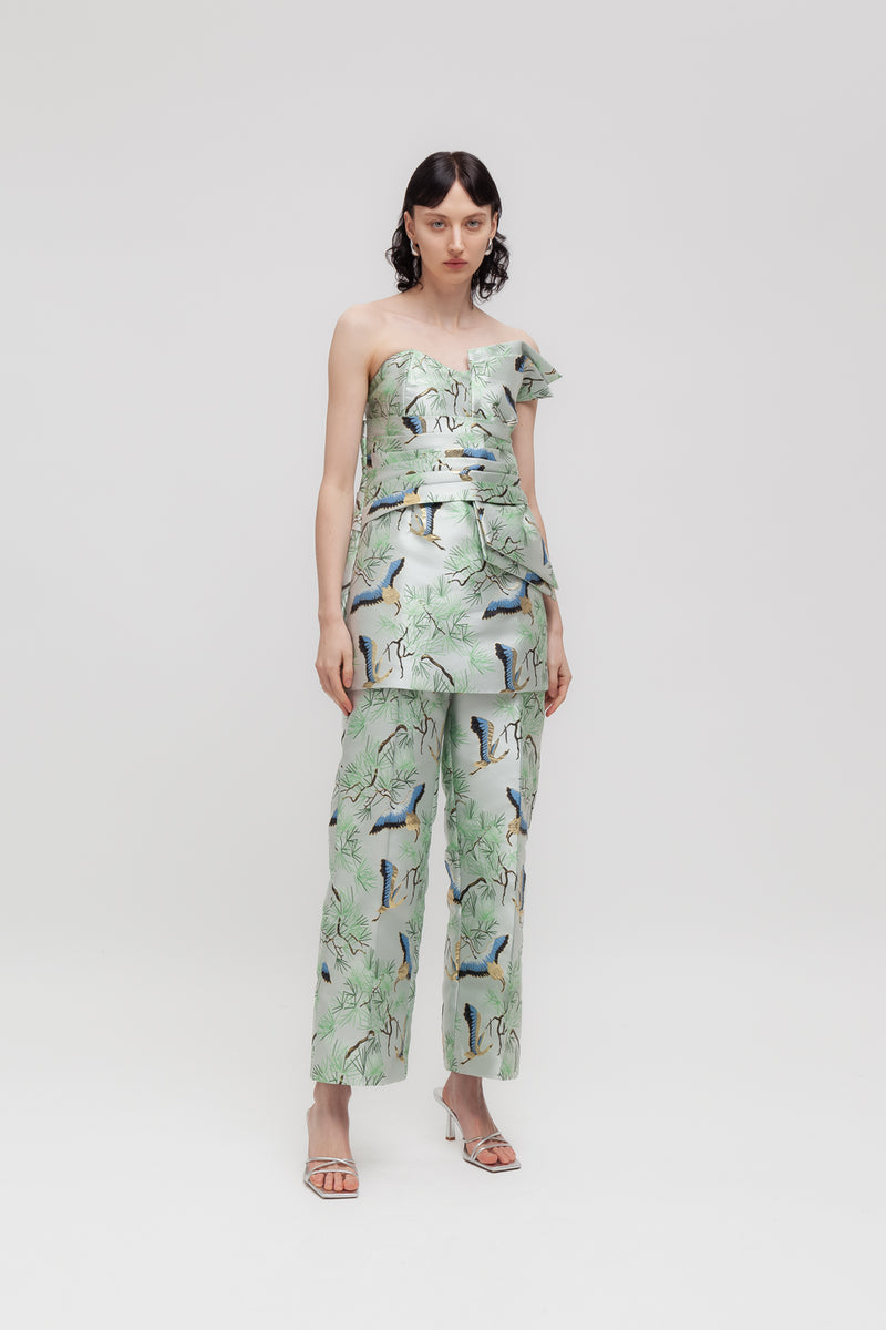 Weili zheng Mini abito in broccato 2025