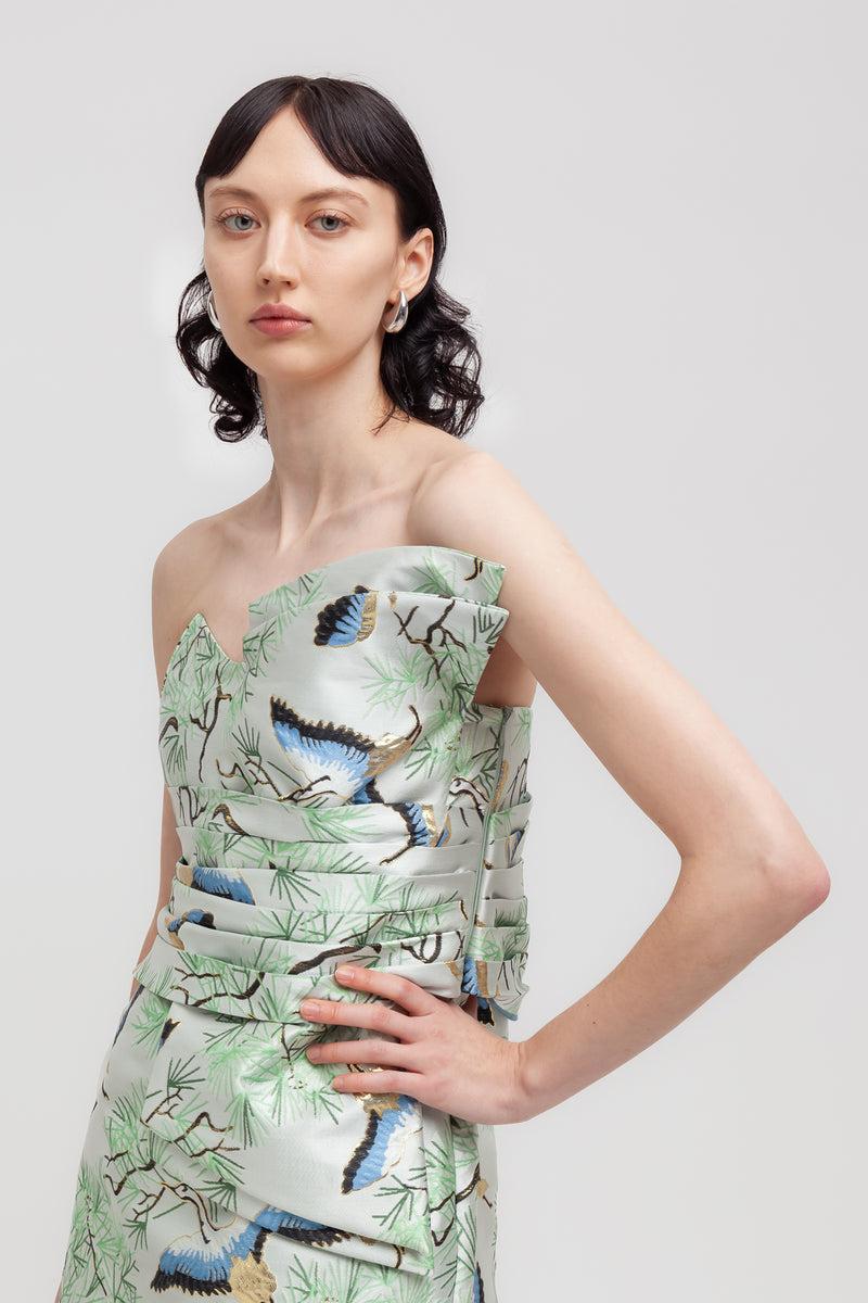 Weili zheng Mini abito in broccato 2025
