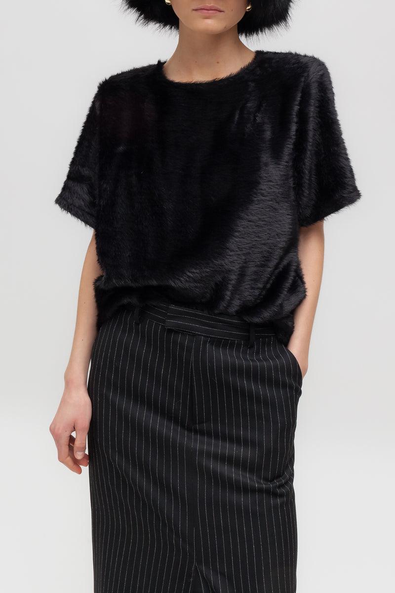 Weili zheng T-shirt in tessuto furry Italia