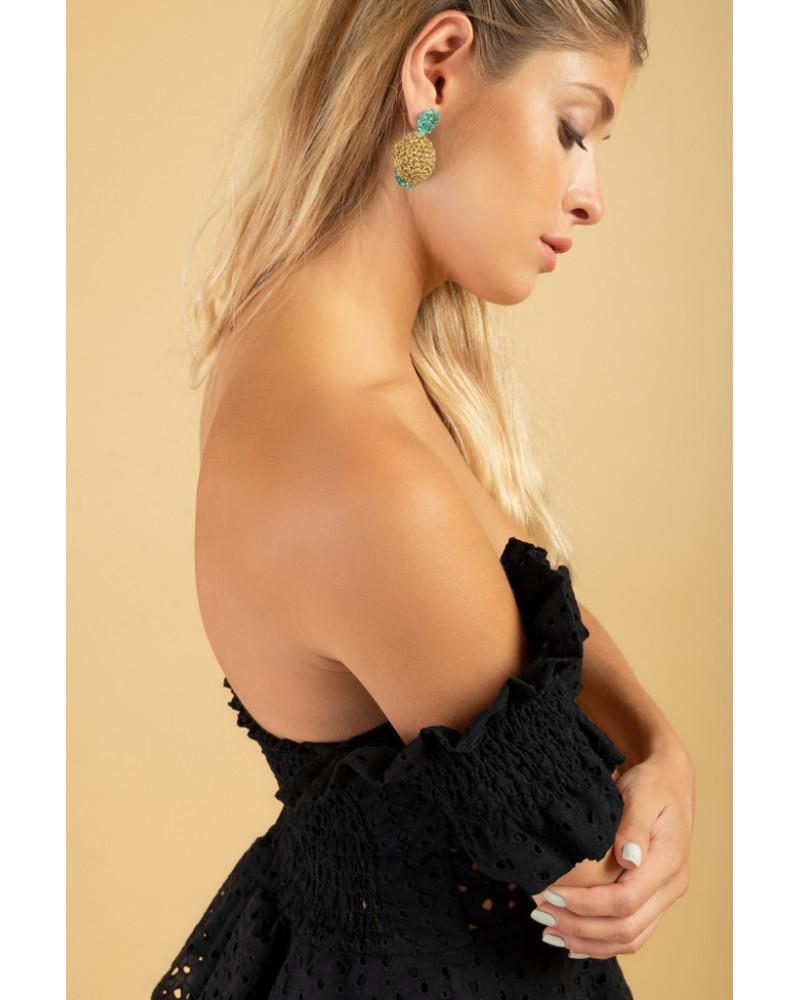 Y'am Capri Lemons Crochet earrings (small size) Economico