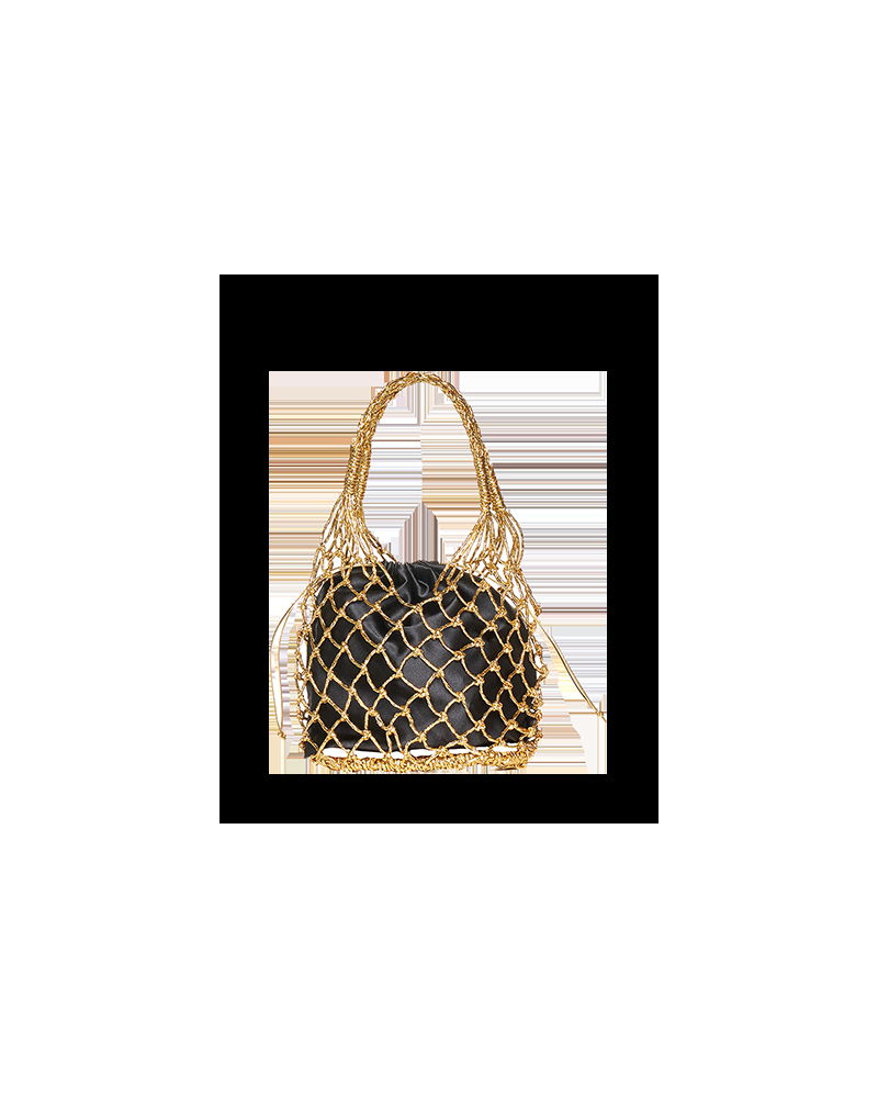 Y'am Capri Helenuccia Bag + un sacchetto colorato nero Consegna Veloce
