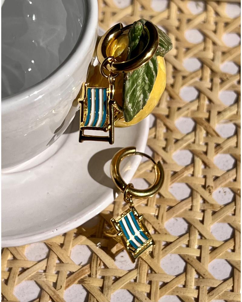 Y'am Capri Fontelina Chair hoop earrings Presa