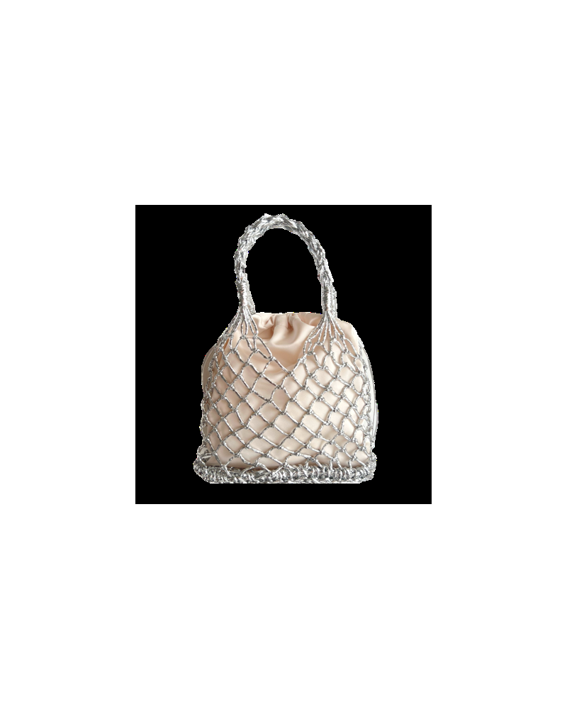 Y'am Capri Helenuccia Bag Argento Sconto