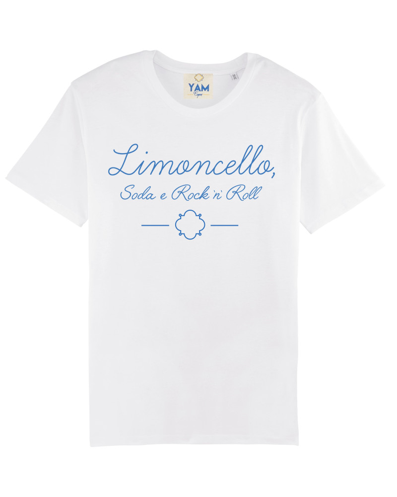 Y'am Capri "Limoncello Soda & Rock’n Roll" T-shirt (Uomo) Vendita Calda