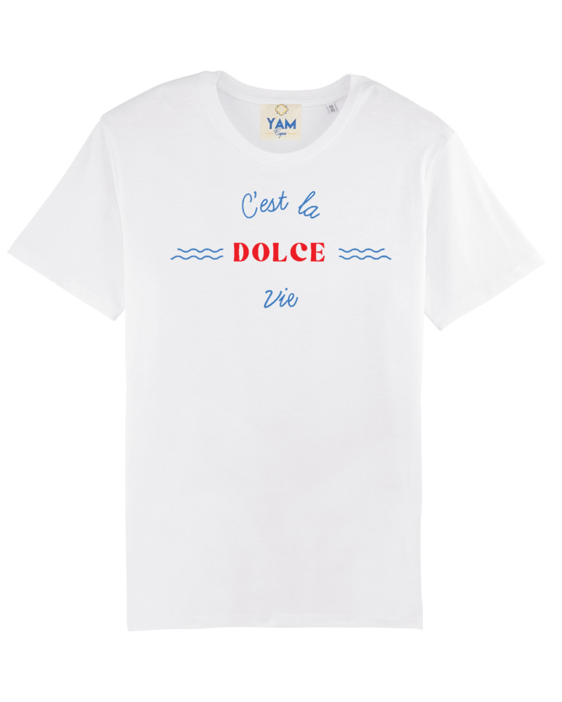 Y'am Capri "C'est la DOLCE vie" T-shirt (Uomo) Vendita Economica