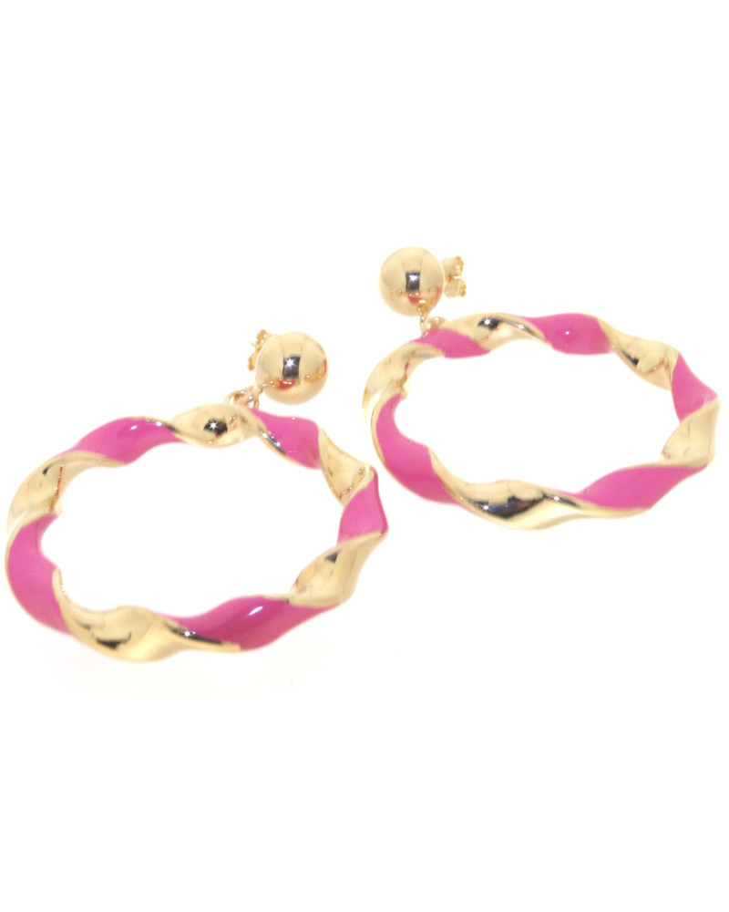 Y'am Capri Orecchini Torchon Fuxia Moda