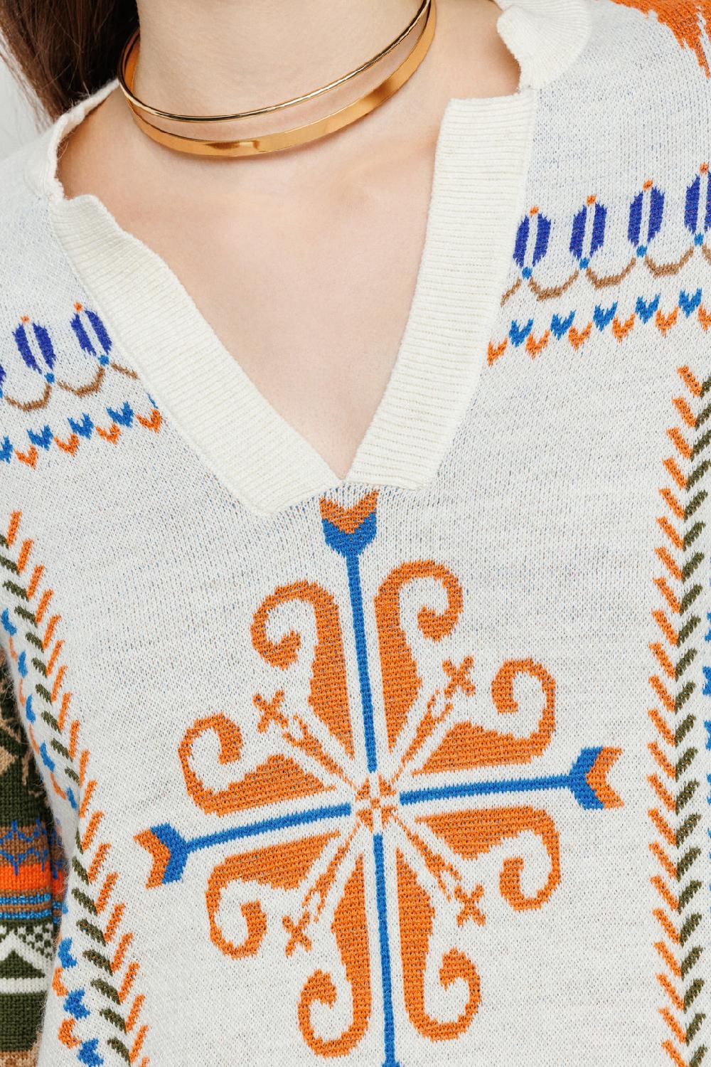 Akep ABITO CORTO AKEP IN TESSUTO JACQUARD CON SCOLLO A V Vendite Flash
