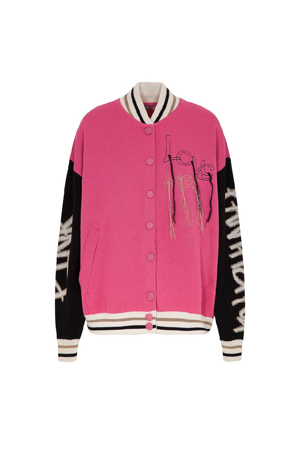 Akep BOMBER AKEP JACQUARD IN PIQUET - CAPSULE "AKEP x PINK PANTER" Vendita
