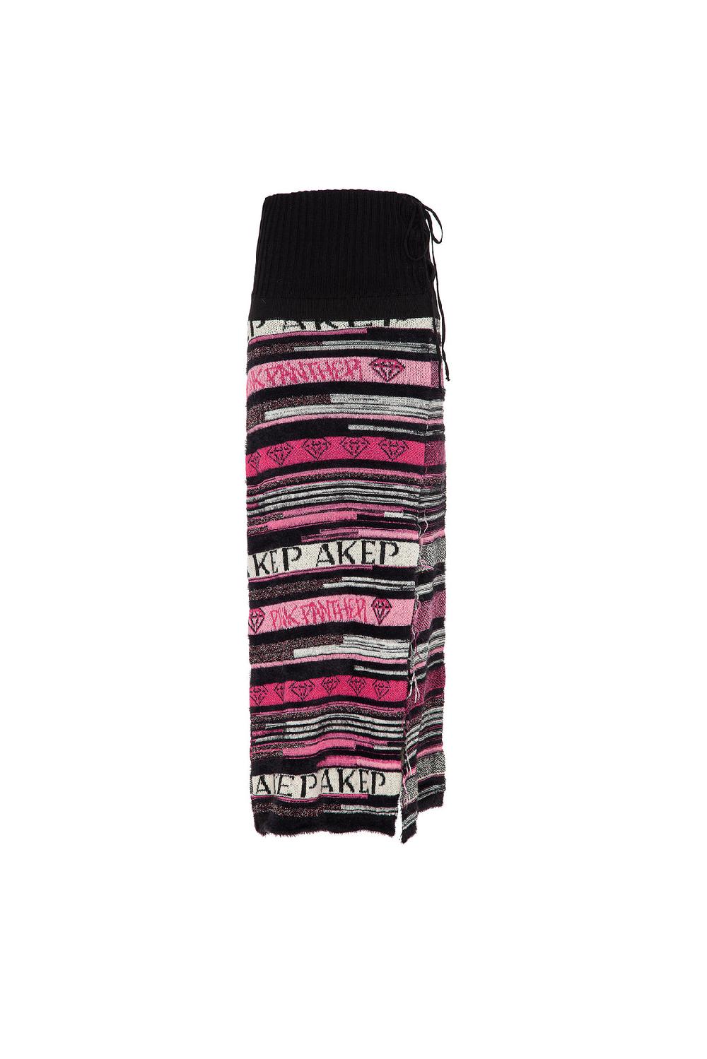 Akep GONNA LUNGA JACQUARD IN MISTO LANA - CAPSULE "AKEP X PINK PANTER" Pezzi Unici