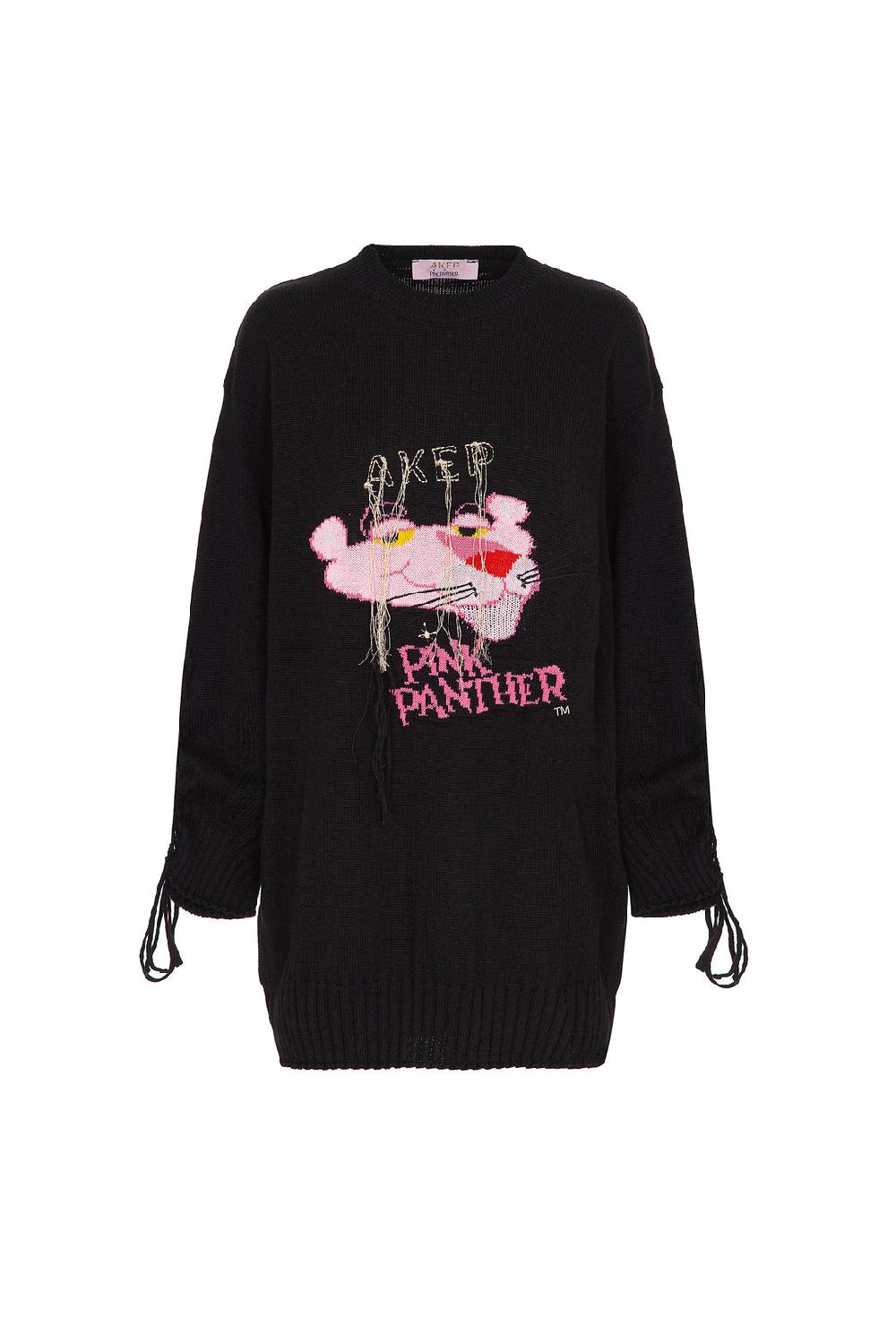Akep MAXI PULL CON INTARSIO SUL DAVANTI - CAPSULE "AKEP X PINK PANTER" Negozi Online