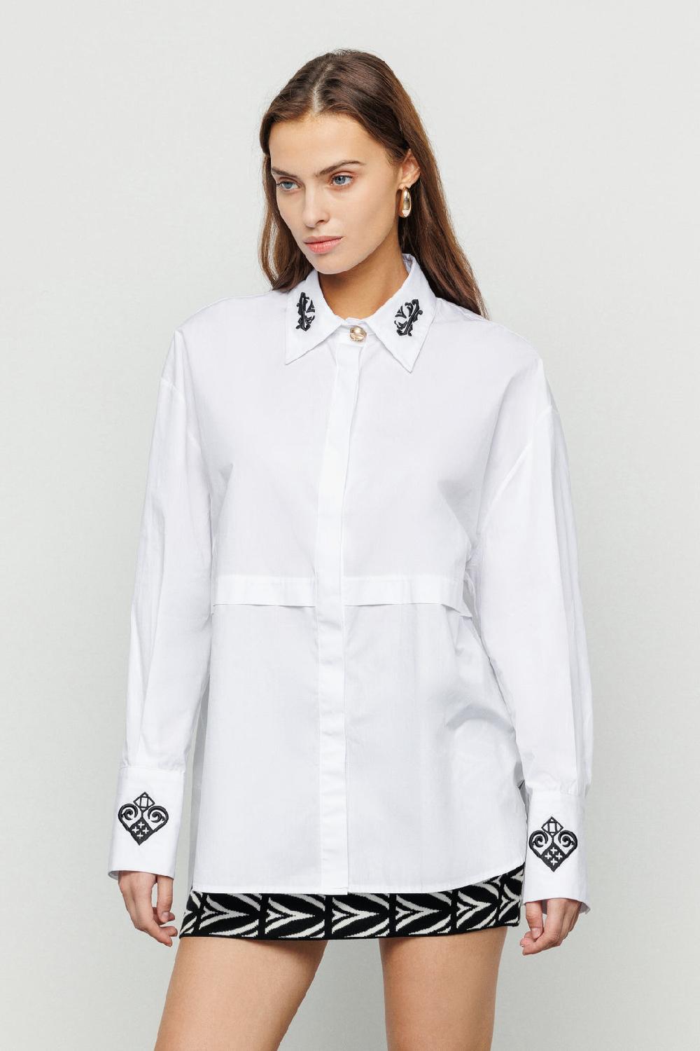 Akep CAMICIA OVERSIZE AKEP CON RICAMO IN COTONE In Vendita