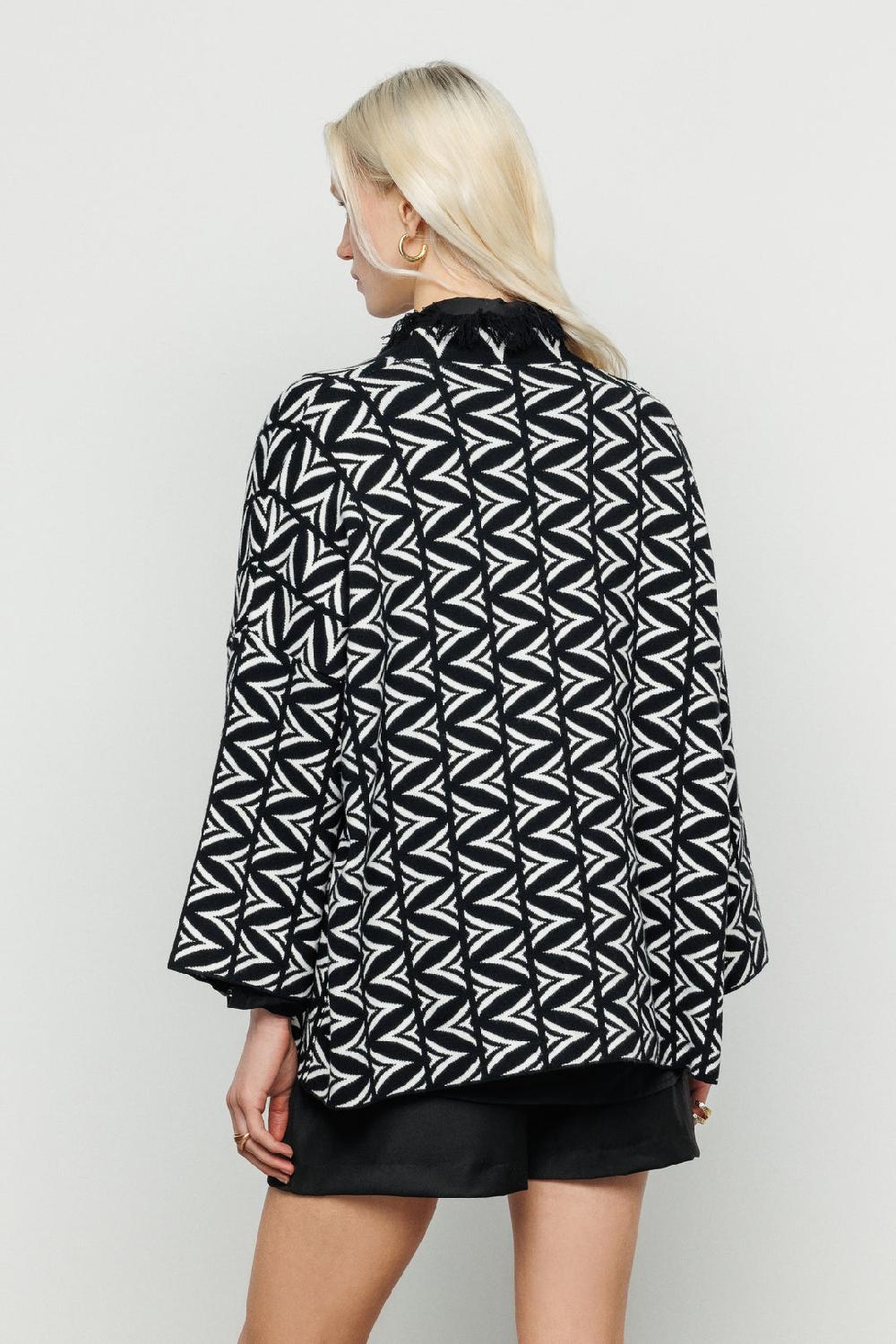Akep CARDIGAN AKEP JACQUARD FANTASIA ALLOVER LOGOMANIA Moda