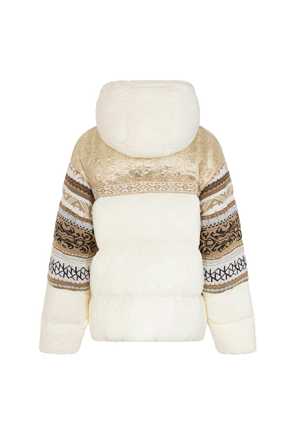 Akep PIUMINO AKEP CON INSERTI IN MAGLIA JACQUARD Saldi Di Fabbrica