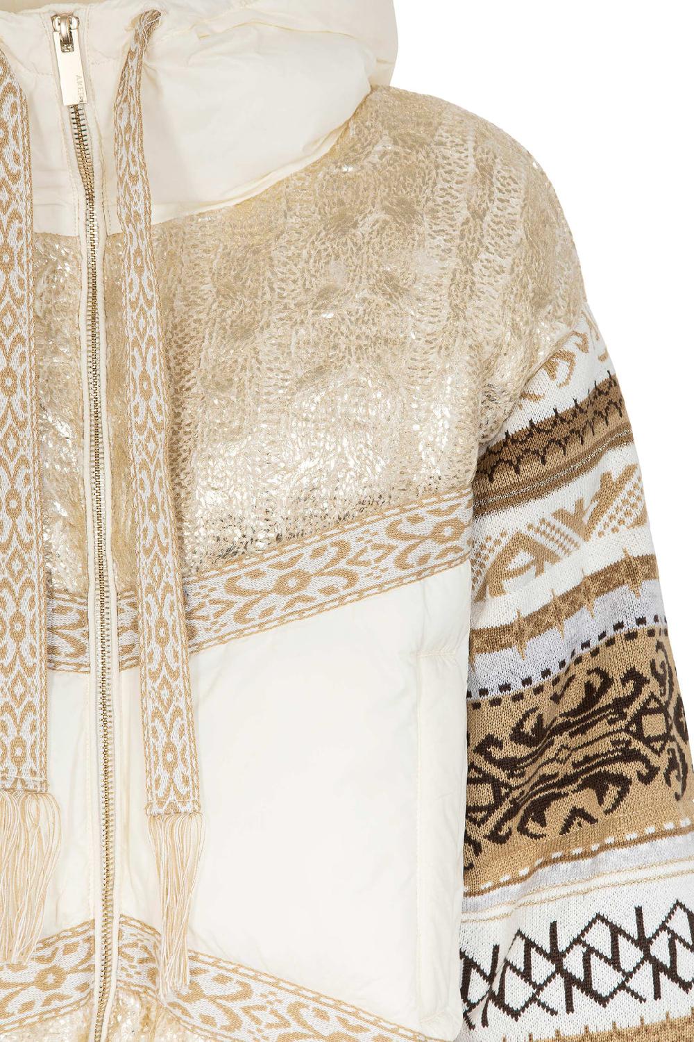 Akep PIUMINO AKEP CON INSERTI IN MAGLIA JACQUARD Saldi Di Fabbrica