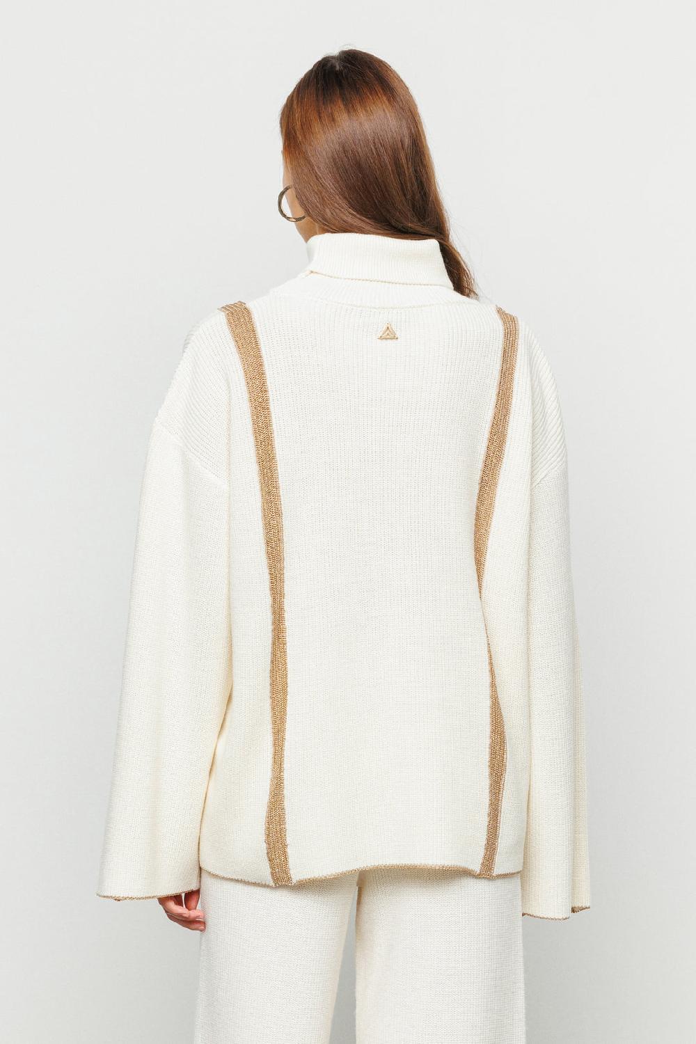 Akep PULLOVER AKEP A COSTE CON INTARSIO IN LUREX In Saldo