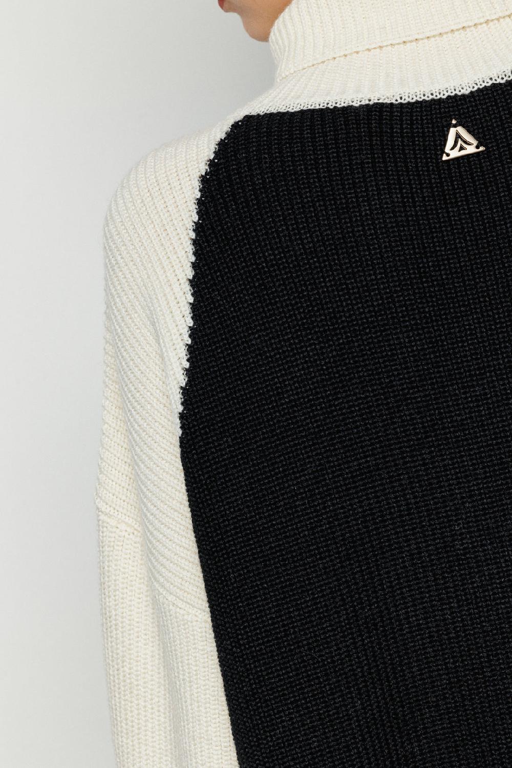 Akep PULLOVER AKEP BICOLOR A COLLO ALTO Nuova