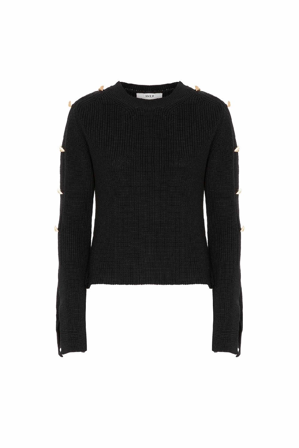 Akep PULLOVER AKEP GIROCOLLO CON BOTTONI LOGATI LUNGO LE MANICHE Italy