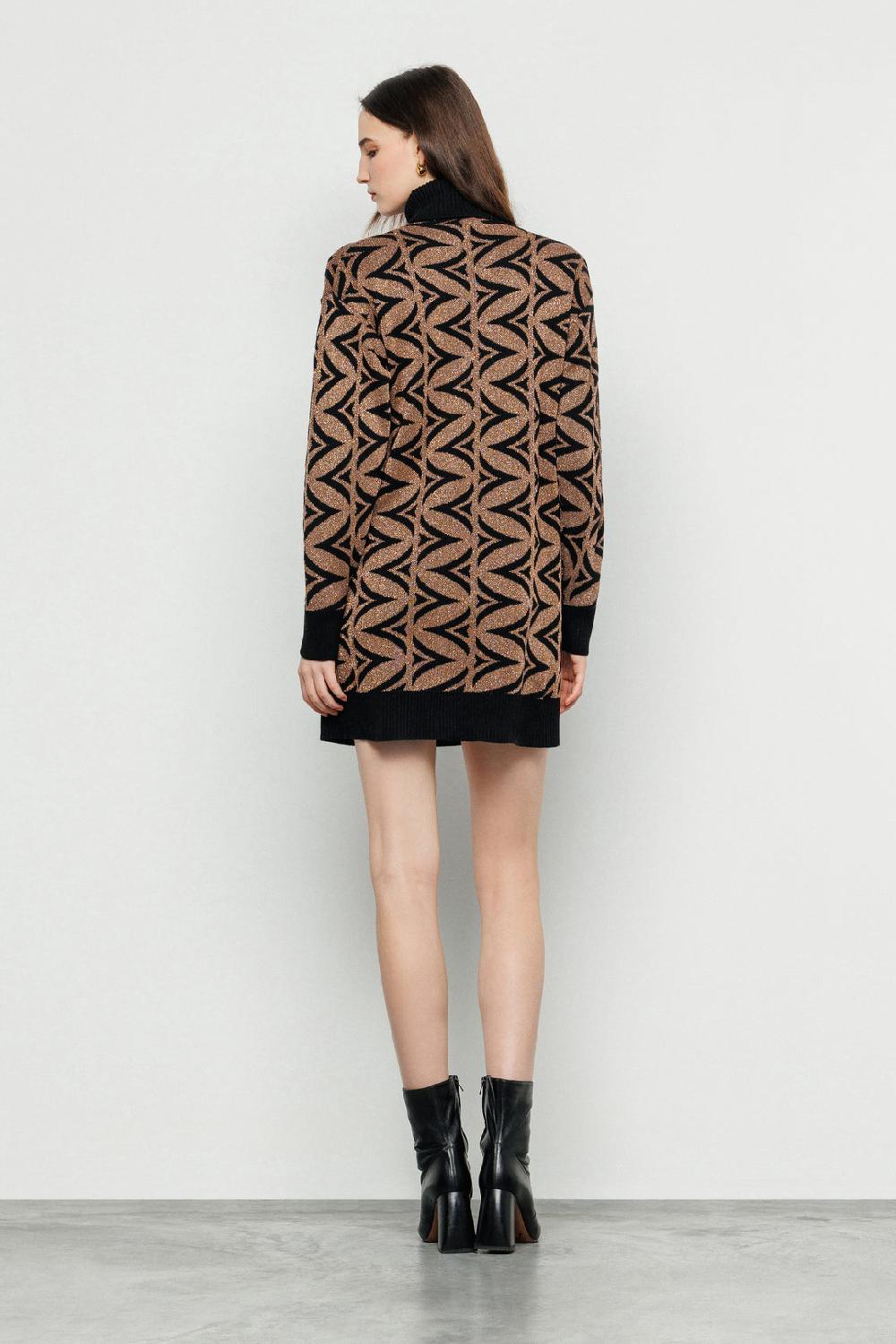 Akep MAXI PULL AKEP A COLLO ALTO FANTASIA ALLOVER LOGO IN LUREX Online
