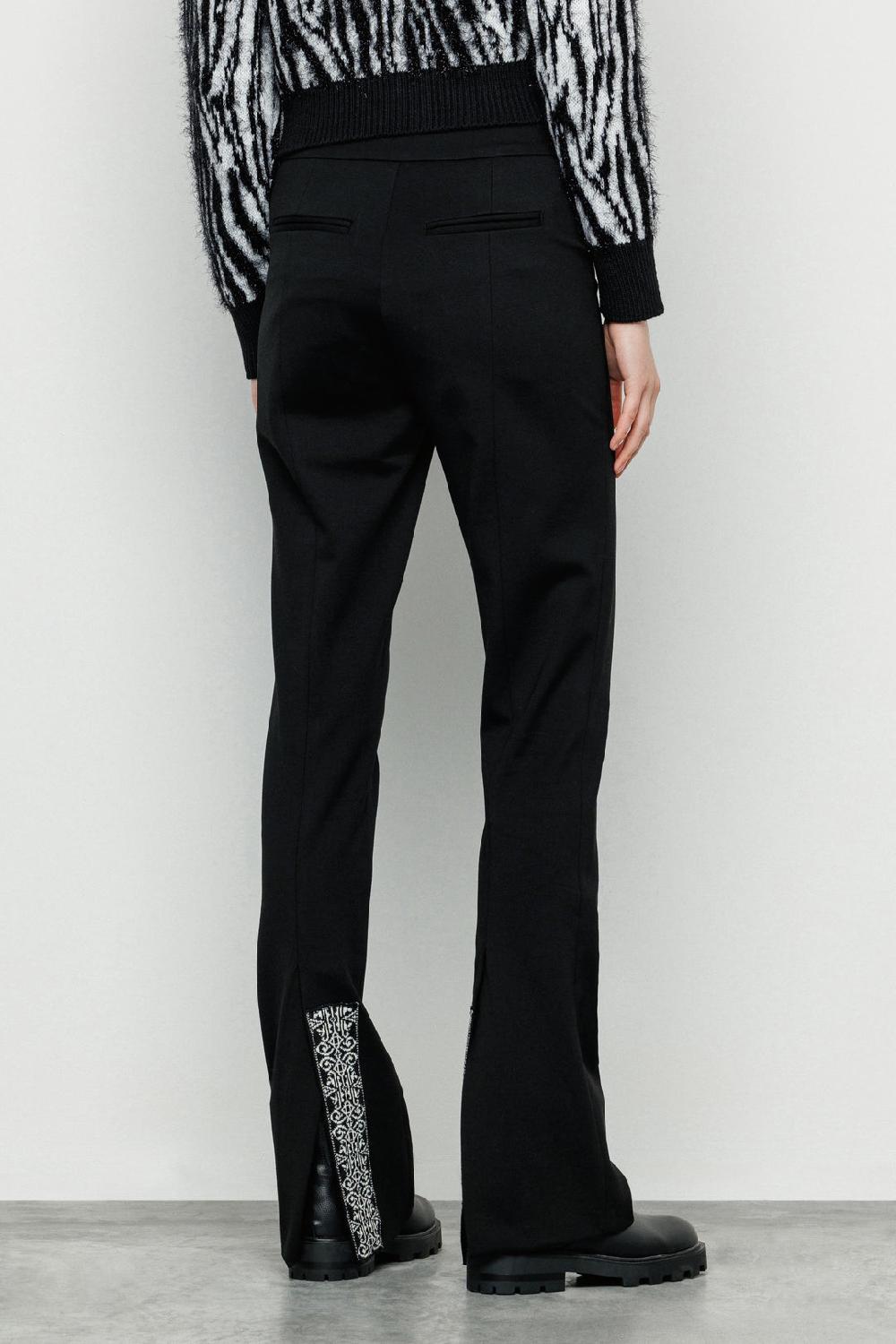 Akep PANTALONE AKEP CON SPACCHI SUL FONDO IN JACQUARD In Saldo