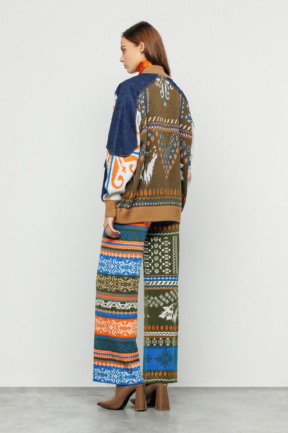Akep PANTALONE AKEP IN MAGLIA JACQUARD Moda