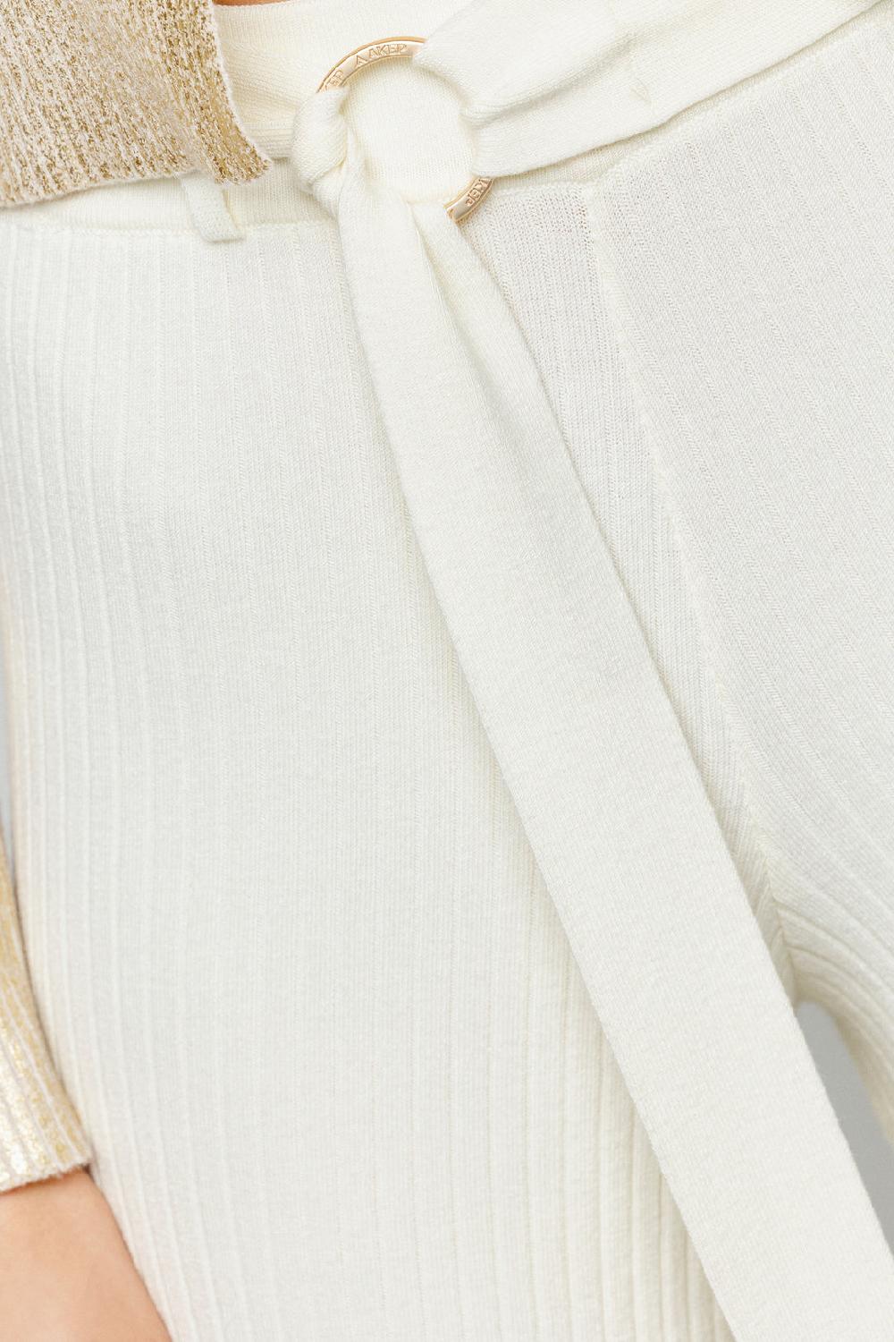 Akep PANTALONE BICOLOR AKEP CON CINTURA E RING LOGATO Italy