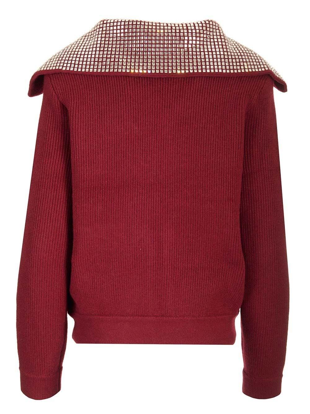Al Duca D'Aosta Self-portrait Cardigan con collo oversize 2025