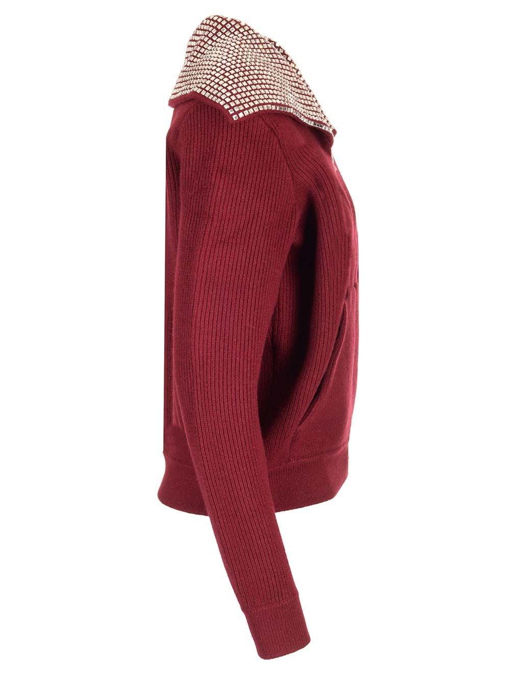 Al Duca D'Aosta Self-portrait Cardigan con collo oversize 2025