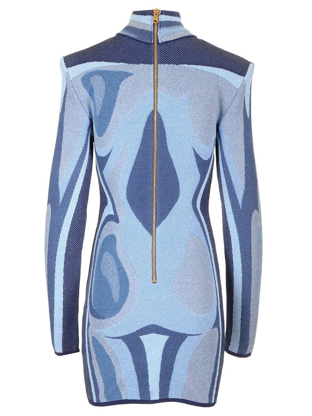 Al Duca D'Aosta Balmain Mini abito in maglia jacquard Qualità Garantita