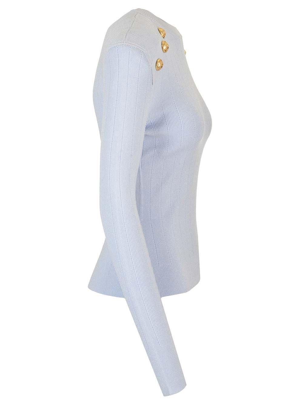 Al Duca D'Aosta Balmain BUTTON-TRIMMED TURTLENECK SWEATER Negozi Online