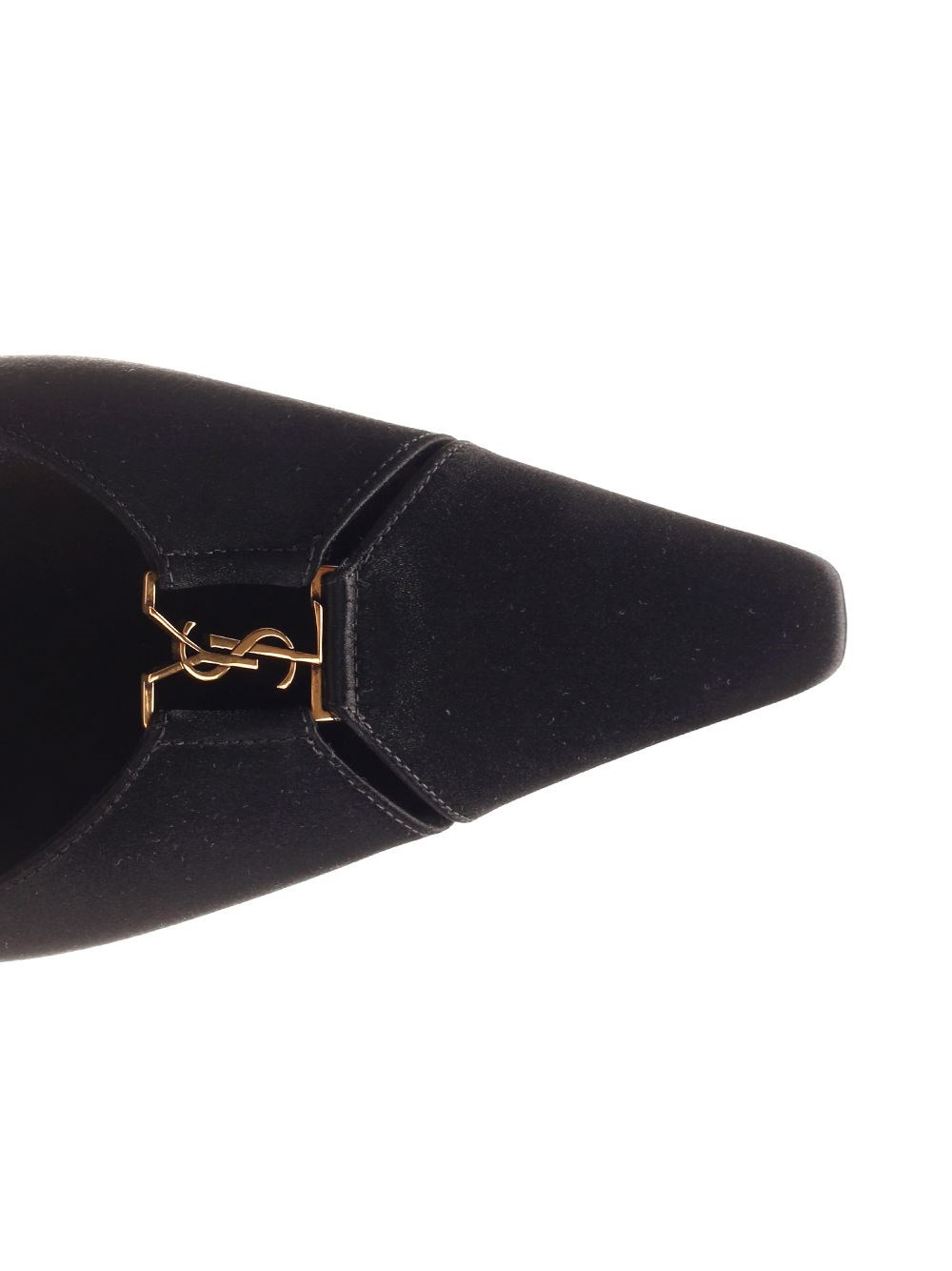 Al Duca D'Aosta Saint Laurent Ballerine aperte sul retro"BABYLONE" in crêpe satin Outlet