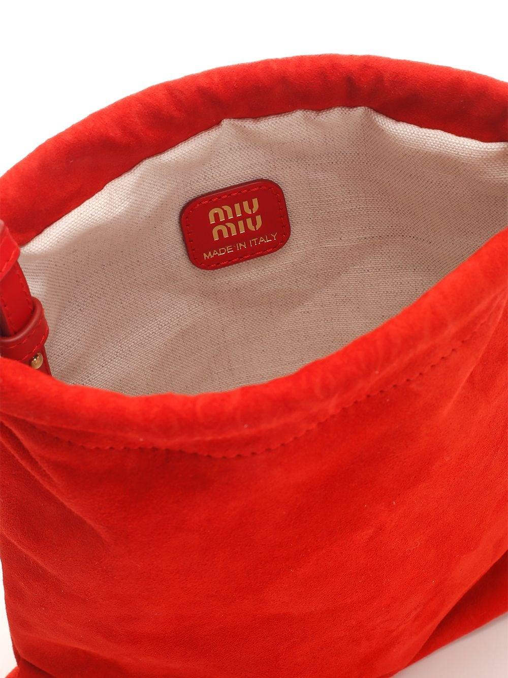 Al Duca D'Aosta Miu Miu Pouch in pelle scamosciata Italy