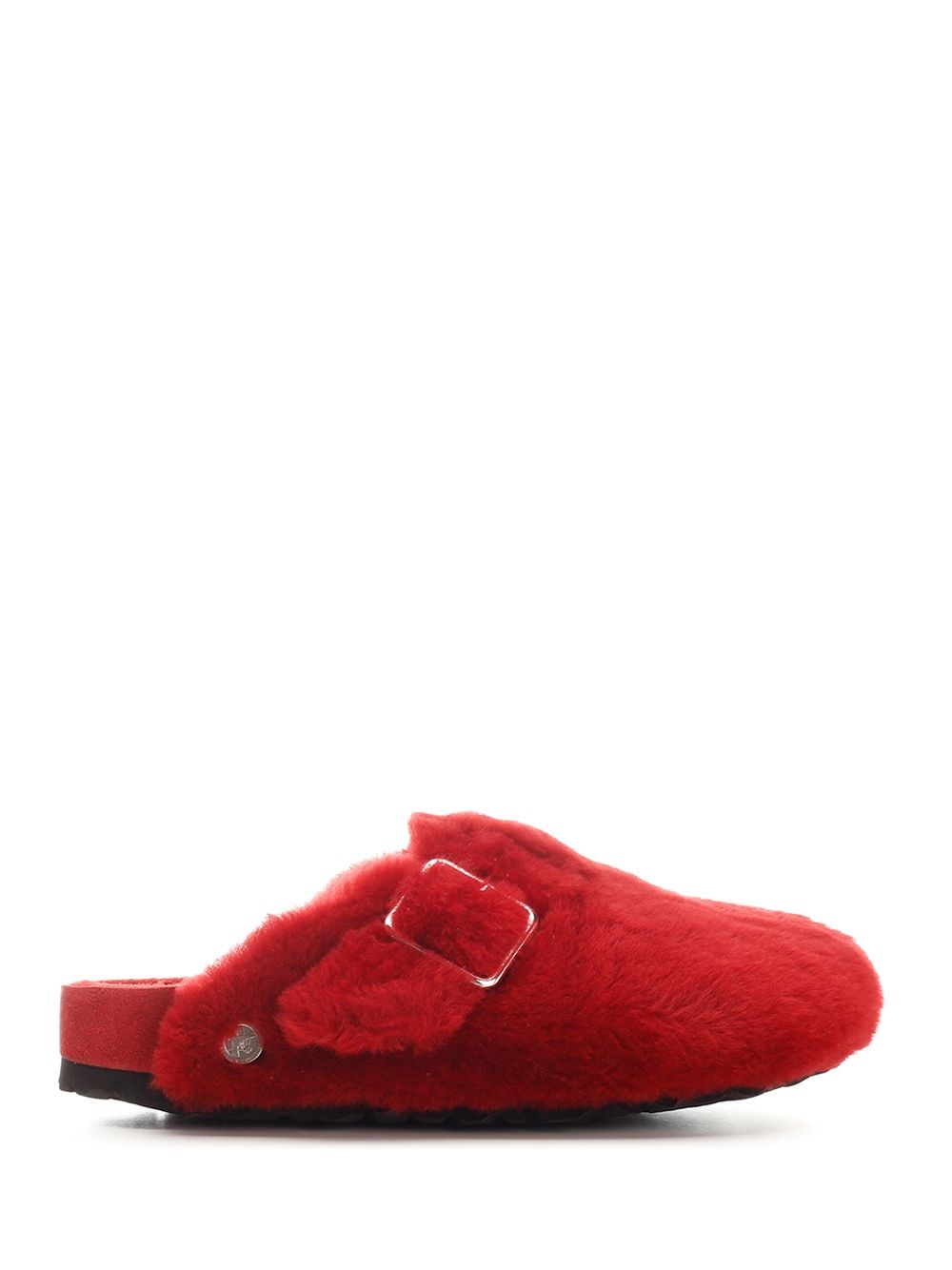 Al Duca D'Aosta Birkenstock 1774 Sabot "Boston" in shearling rosso 2025