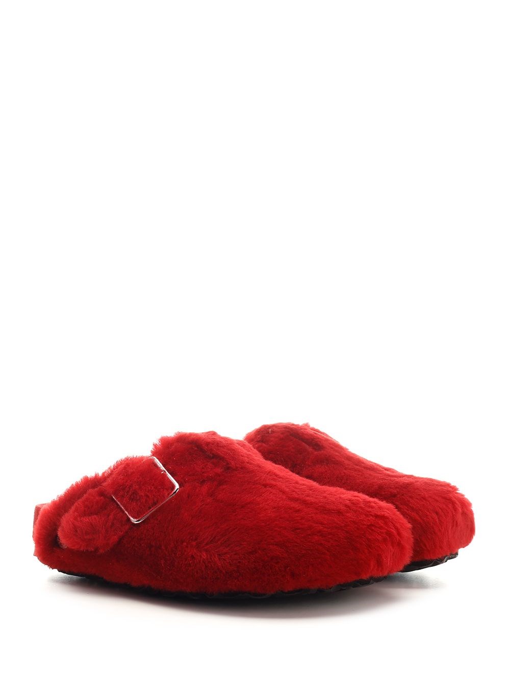 Al Duca D'Aosta Birkenstock 1774 Sabot "Boston" in shearling rosso 2025