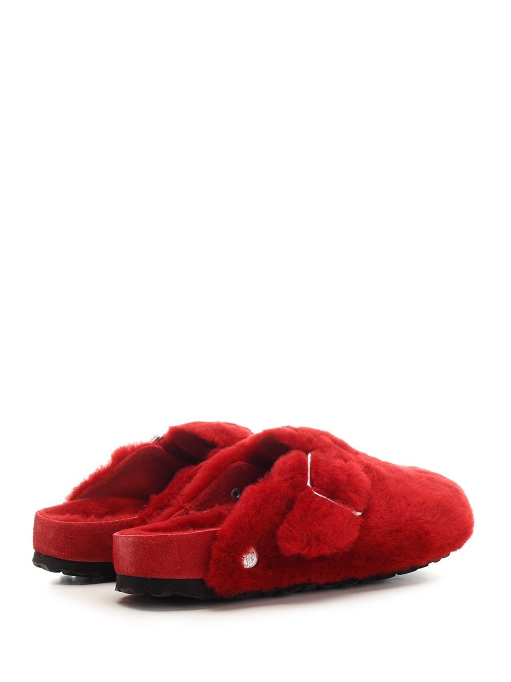 Al Duca D'Aosta Birkenstock 1774 Sabot "Boston" in shearling rosso 2025