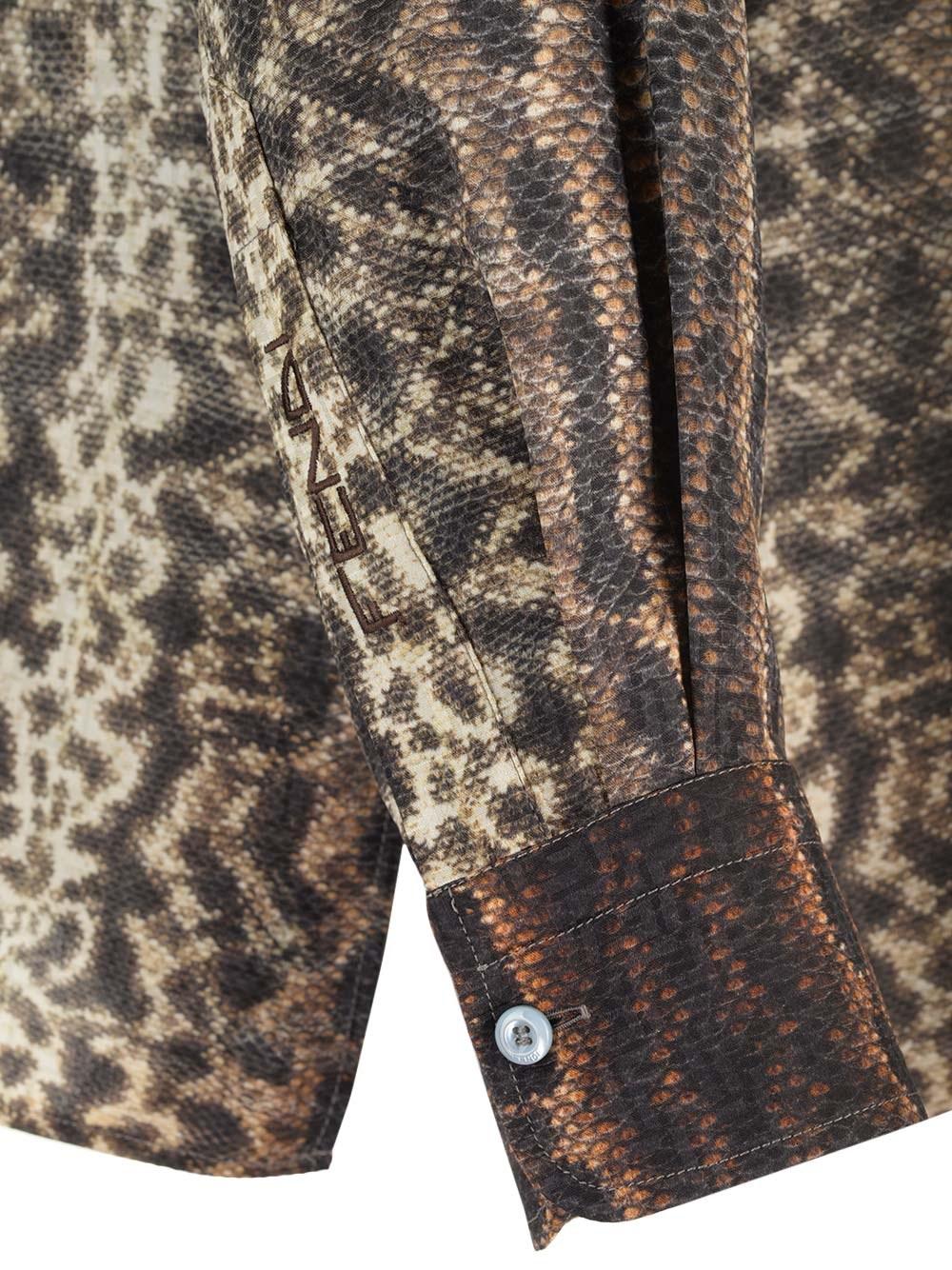 Al Duca D'Aosta Fendi Blusa in seta animalier Nuovo