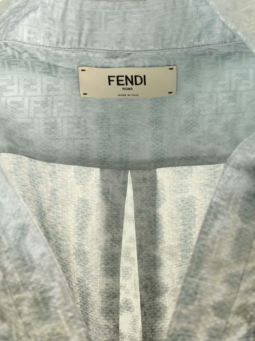 Al Duca D'Aosta Fendi Blusa in seta animalier Nuovo