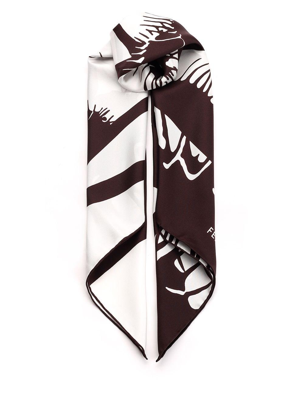 Al Duca D'Aosta Ferragamo Foulard "Venus" marrone Pezzi Unici