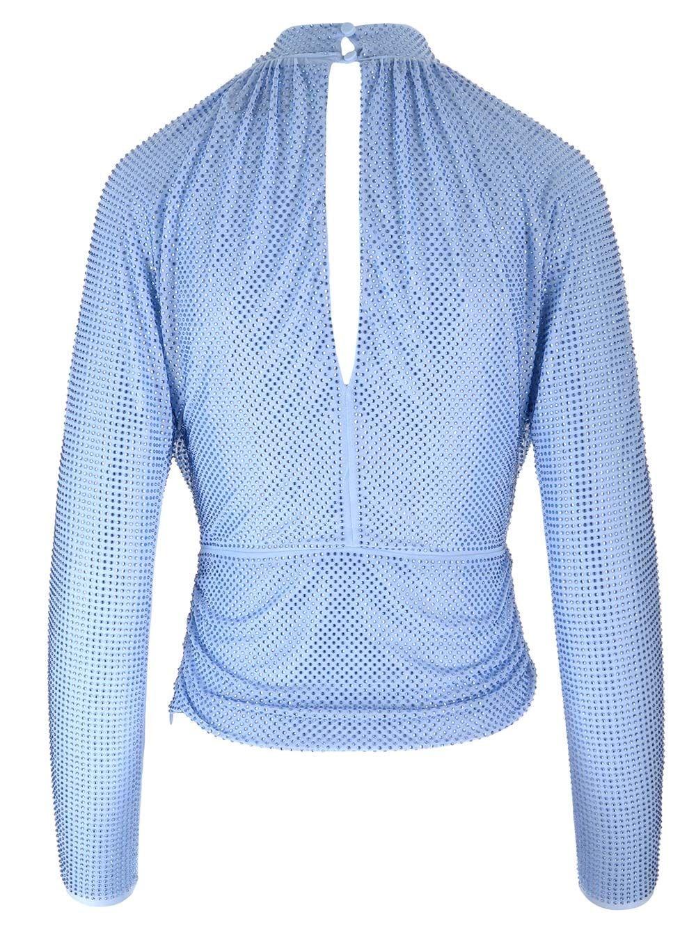 Al Duca D'Aosta Self-portrait Top in rete con strass Soddisfazione Garantita