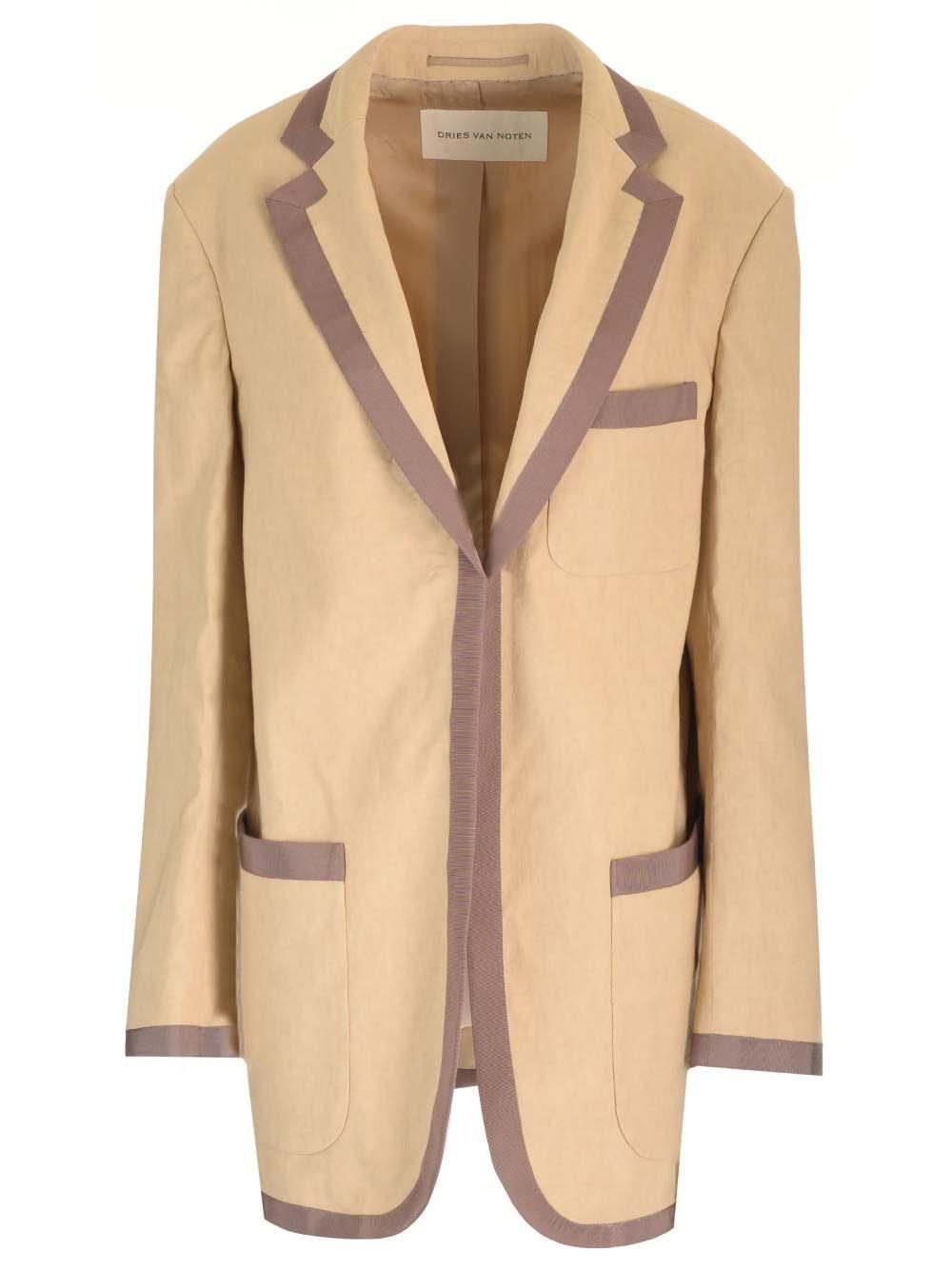 Al Duca D'Aosta Dries Van Noten Blazer in lino e cotone Convenienza