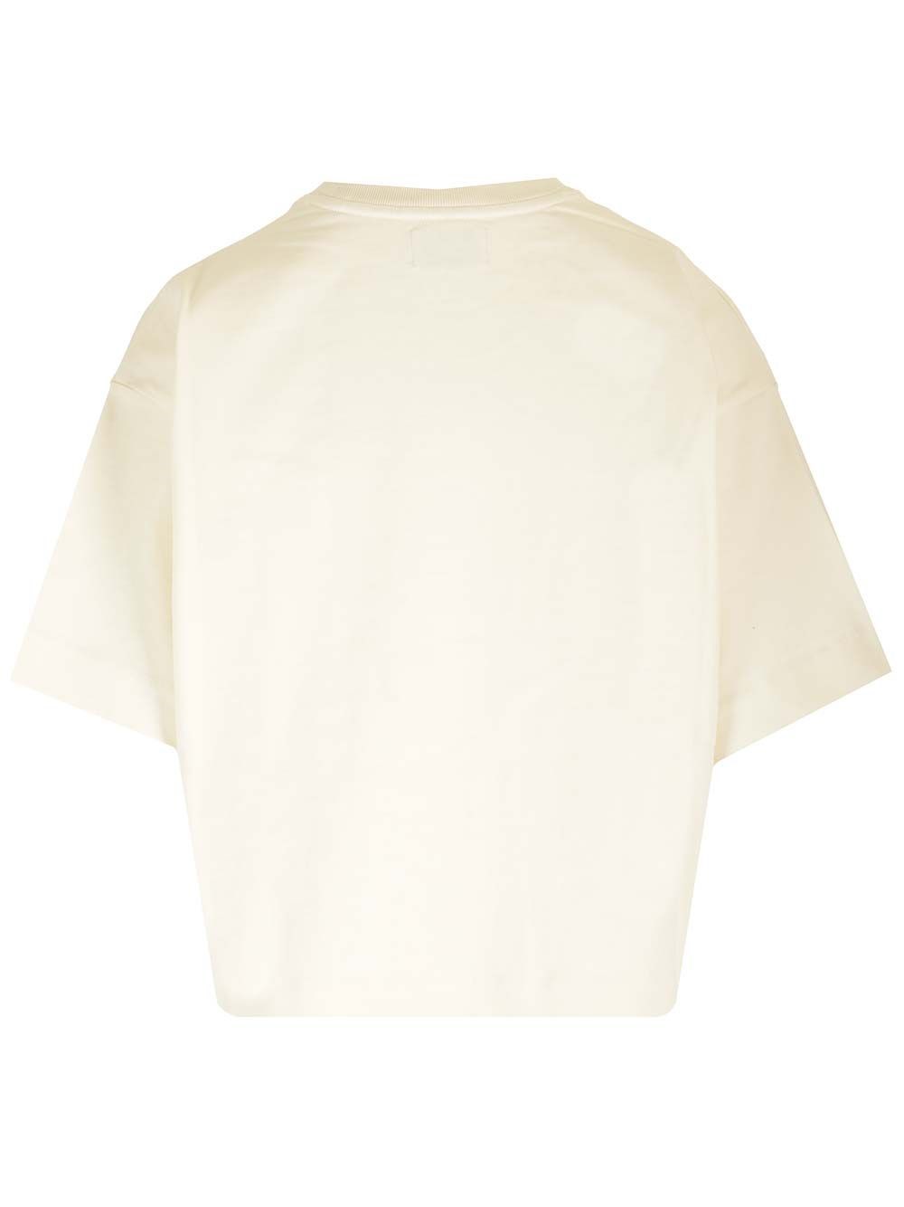 Al Duca D'Aosta Autry T-shirt cropped avorio Economico
